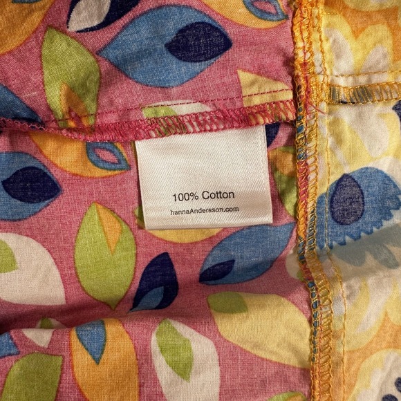 Hanna Andersson Girls Floral Sleeveless Top Size 10 Colorful Pattern - Picture 5 of 6